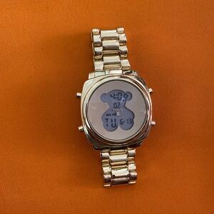 Stainless steel Bear Gold Digital Watch